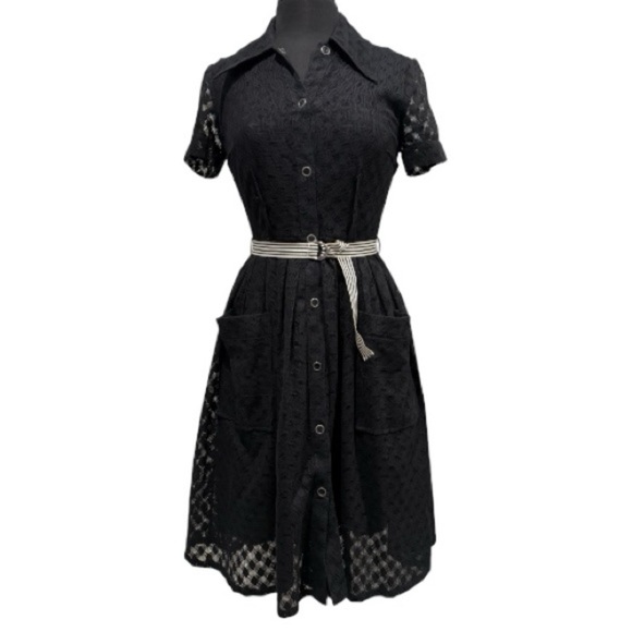 Plenty by Tracy Reese Dresses & Skirts - Plenty by Tracy Reese Black Lace Retro Shirtwaist Dress Size 6